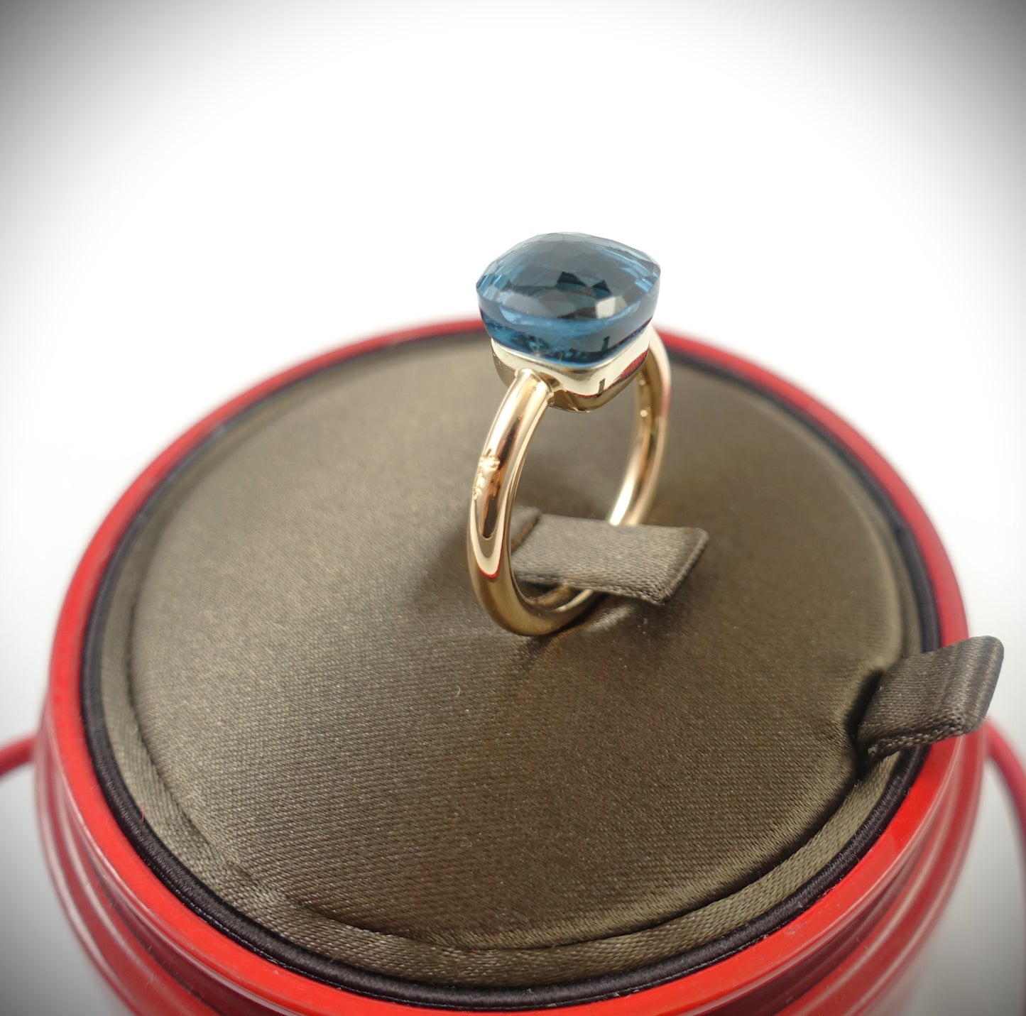 Pomellato Nudo Classic blauer Topas 750 Roségold RG 56 Ref. A.A110/06/TL-56