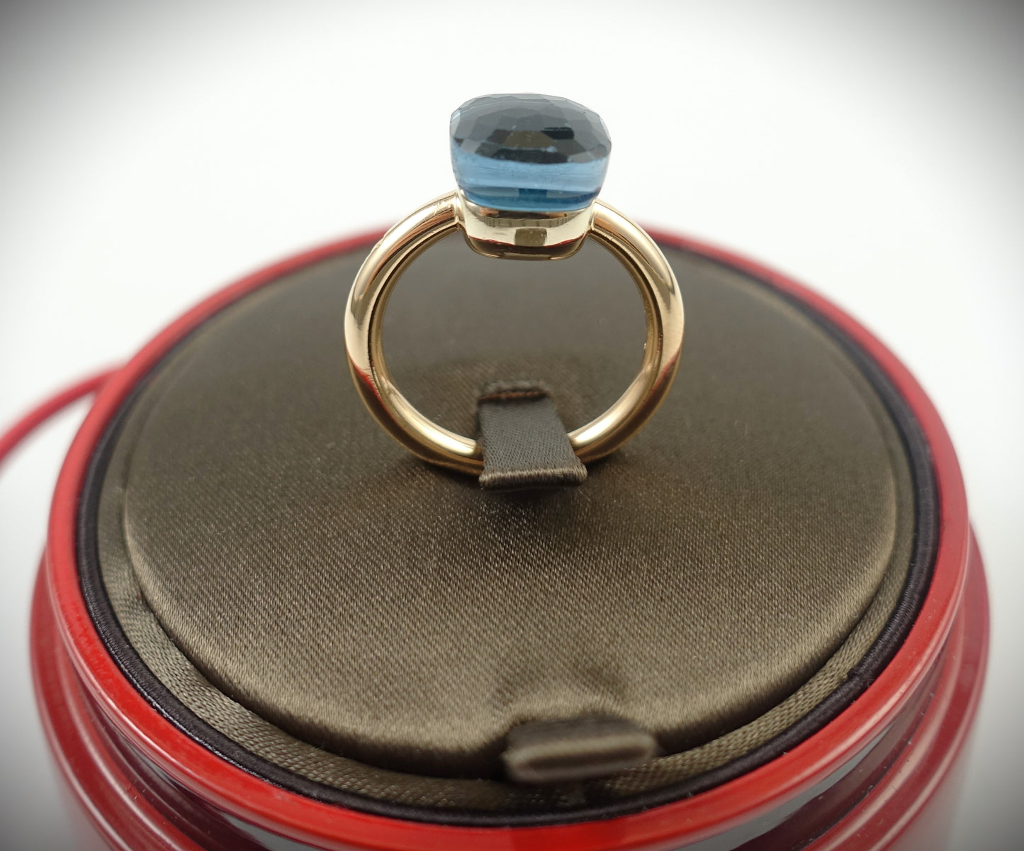 Pomellato Nudo Classic blauer Topas 750 Roségold RG 56 Ref. A.A110/06/TL-56