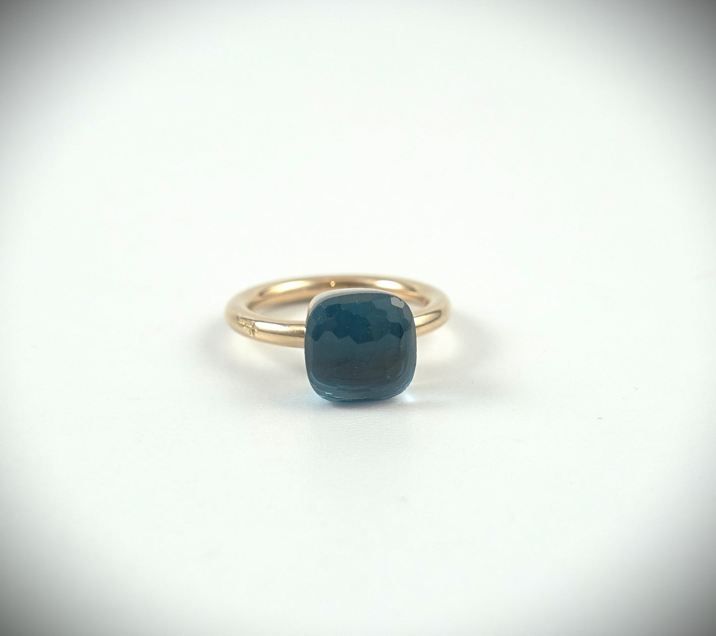 Pomellato Nudo Classic blauer Topas 750 Roségold RG 56 Ref. A.A110/06/TL-56