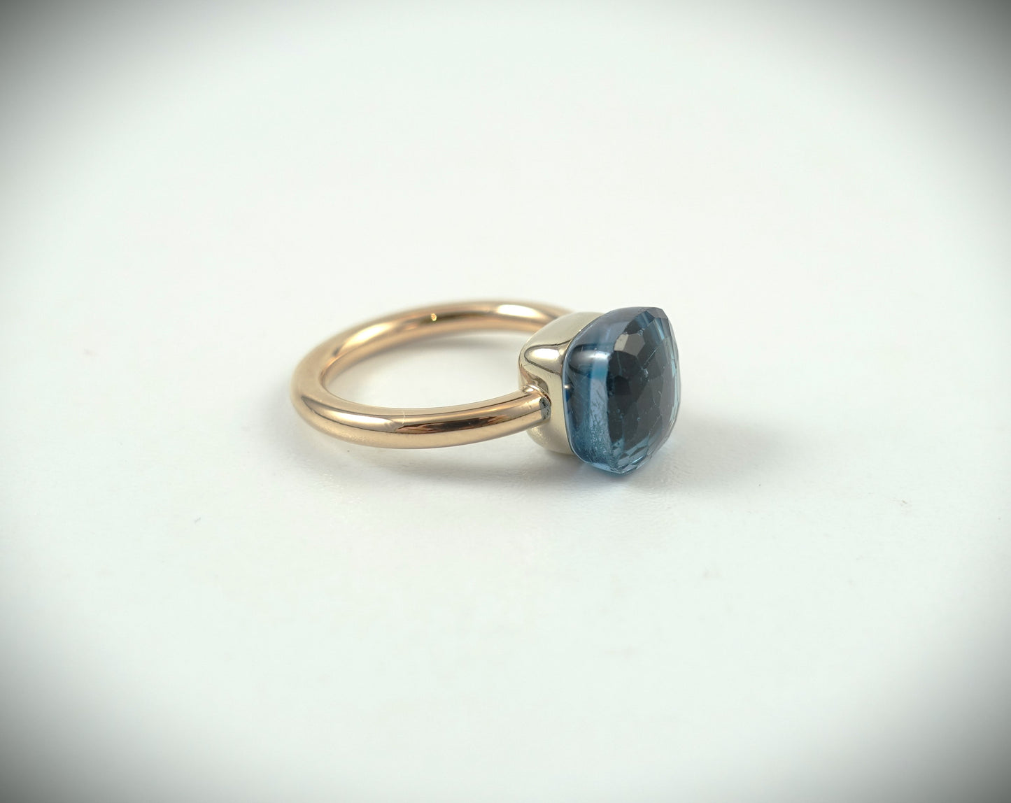 Pomellato Nudo Classic blauer Topas 750 Roségold RG 56 Ref. A.A110/06/TL-56