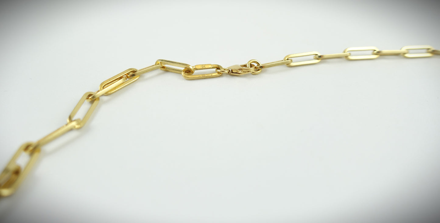 Foundrae Wholeness Kette 18 Karat Gold Anhänger mit farblosem Quarz 42cm