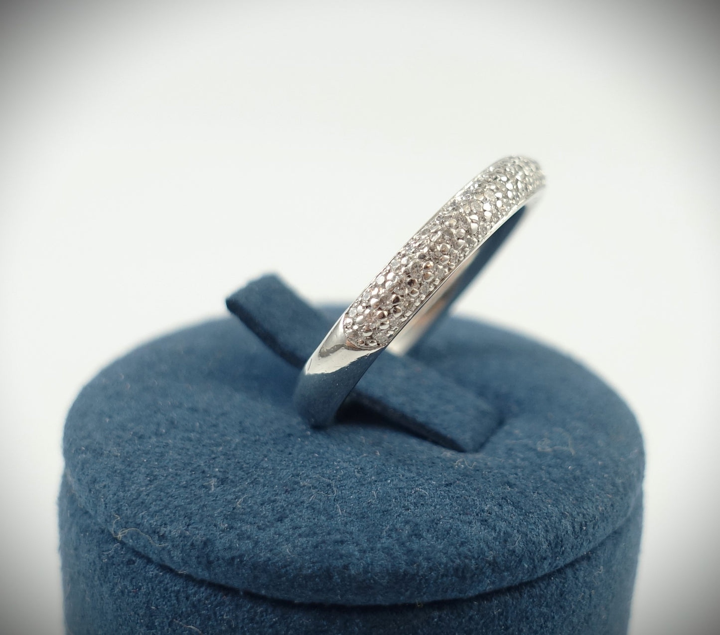 Ring Memory 750 Weißgold mit Brillanten 0,52ct halb ausgefasst RG 57 6,68g