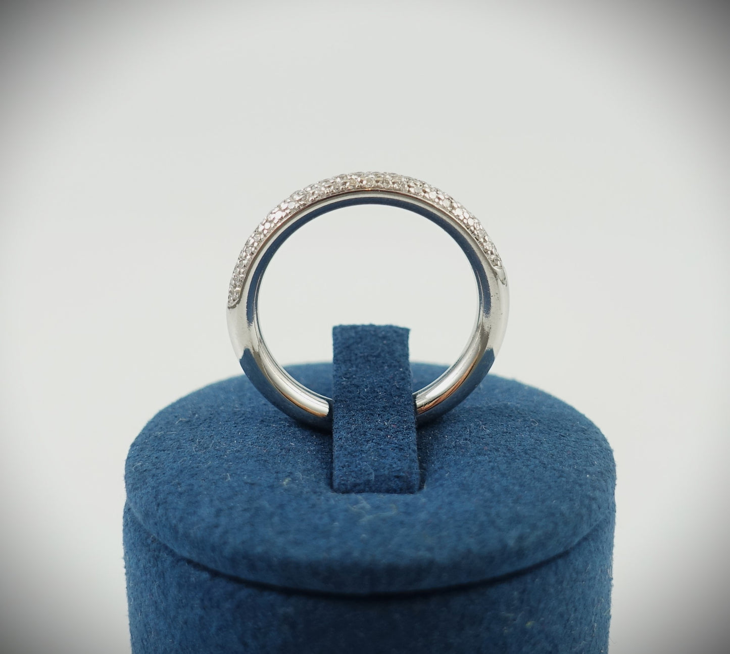 Ring Memory 750 Weißgold mit Brillanten 0,52ct halb ausgefasst RG 57 6,68g