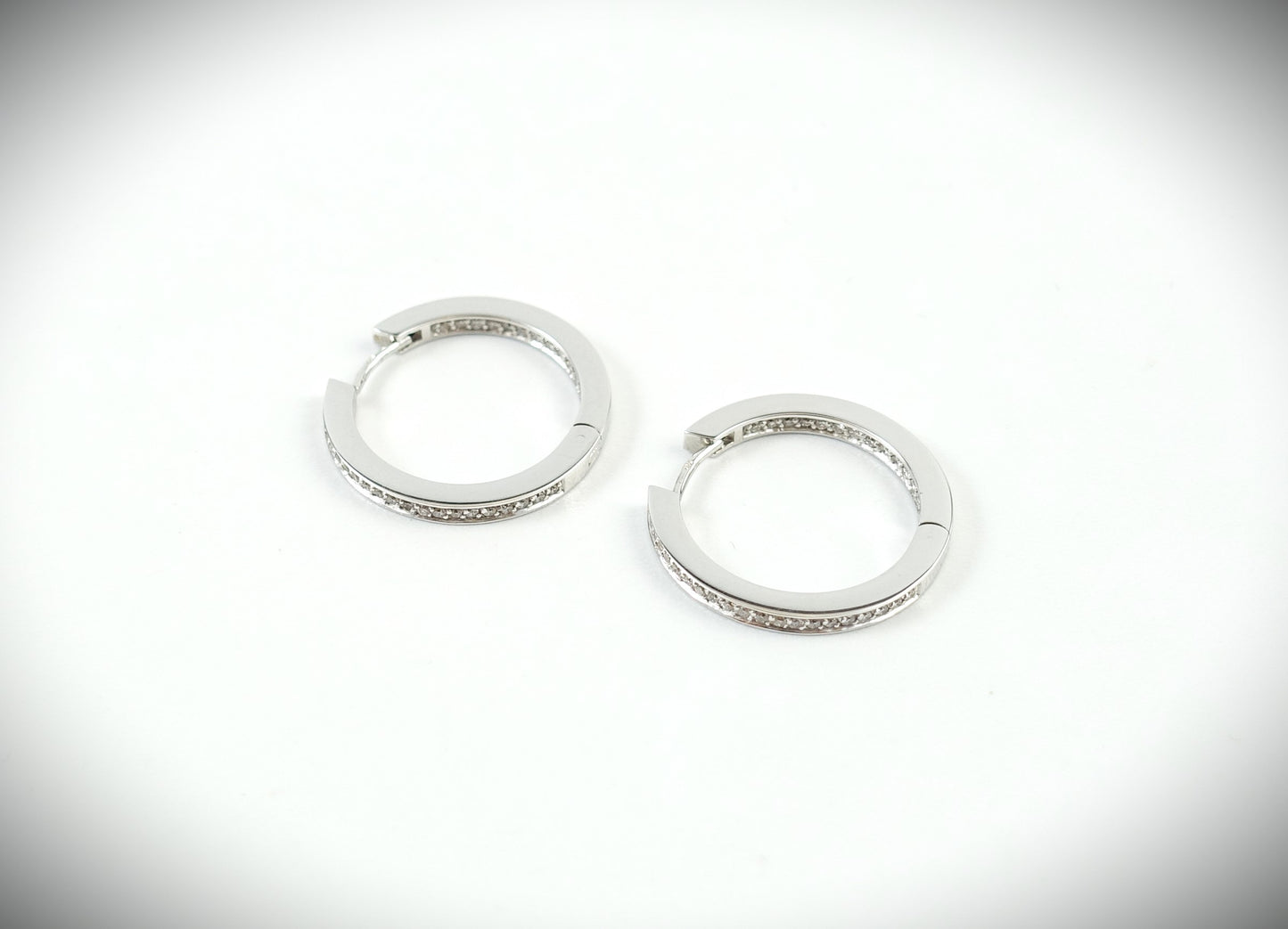 Creolen/Ohrringe 750 Weißgold mit Brillanten 0,80ct 10,55g