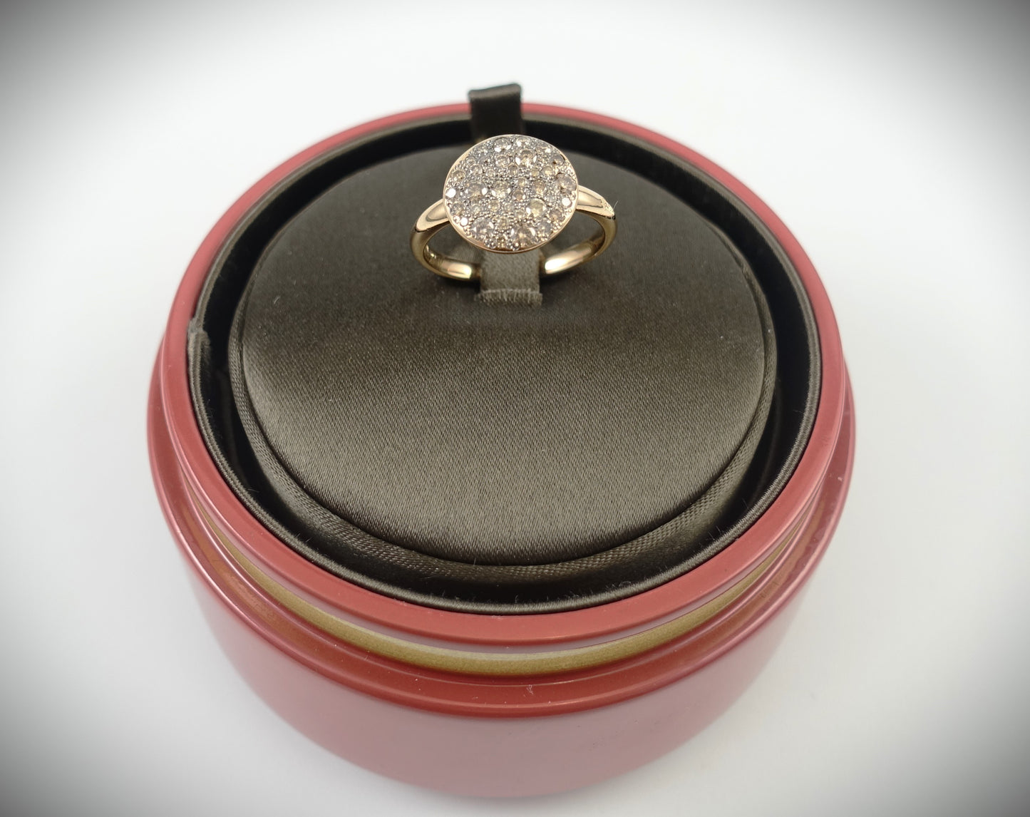 Pomellato Sabbia Ring 750 Roségold braune Diamanten 0,68ct Ref. AB204/07/BR-58