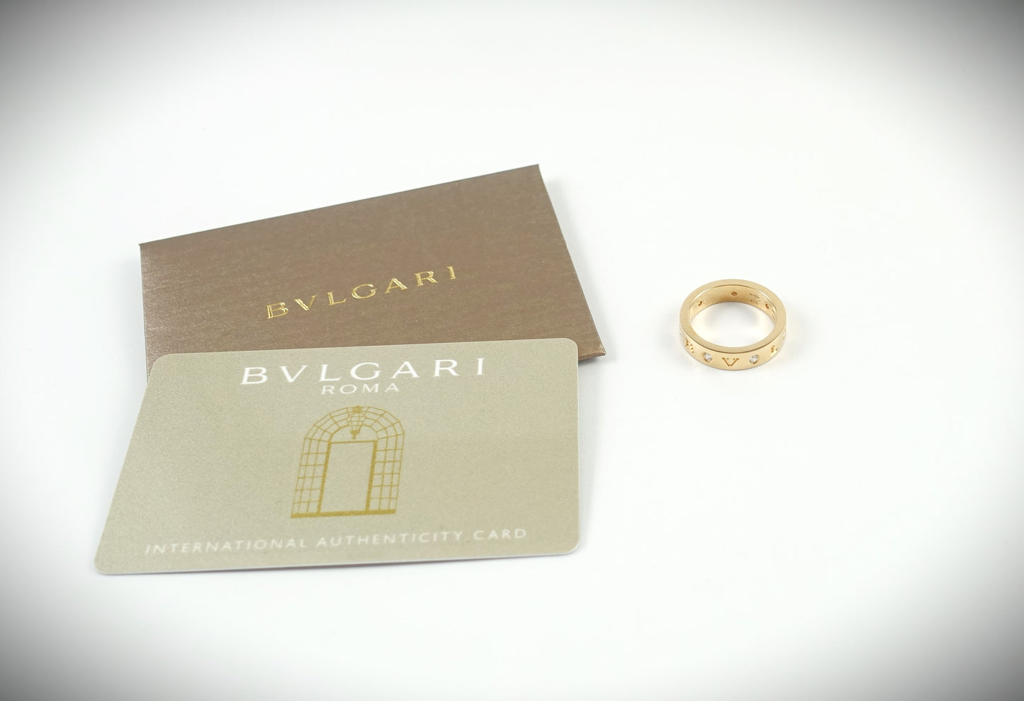 Bulgari Ring Roségold 7 Brillanten REF 353970 UNGETRAGEN mit Zertifikat