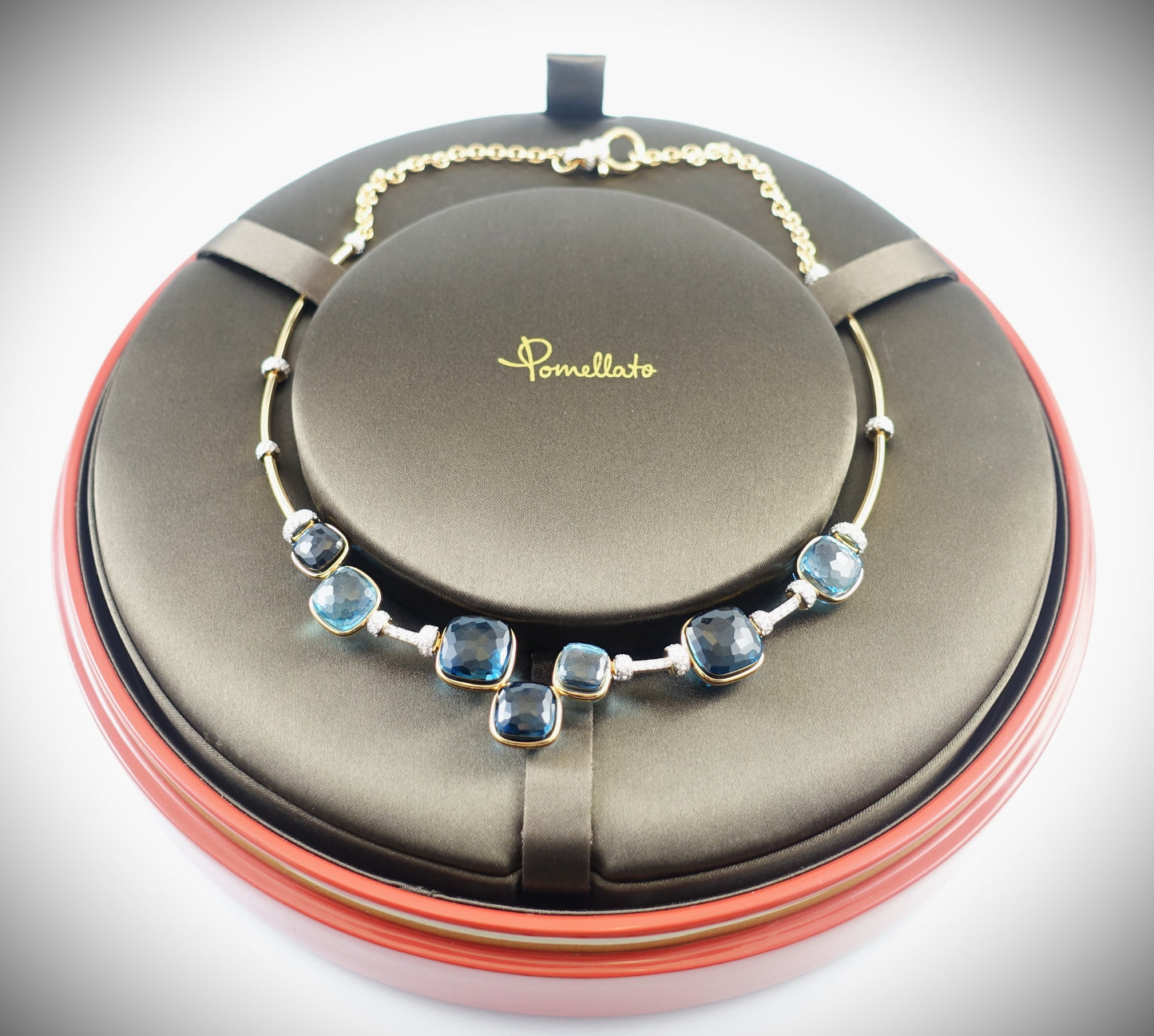 Pomellato Nudo Rivière Collier 750 Roségold Topas Brillanten PCC2041-O7WHR-B0YTL