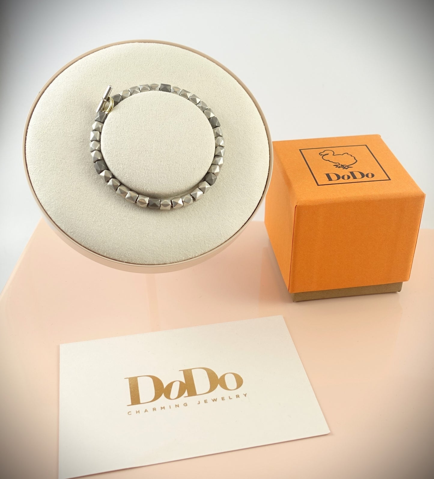 Dodo Armband "Essentials" 925 Silber Stud Titan/Silber 17cm Ref. DB94013/DUB7009