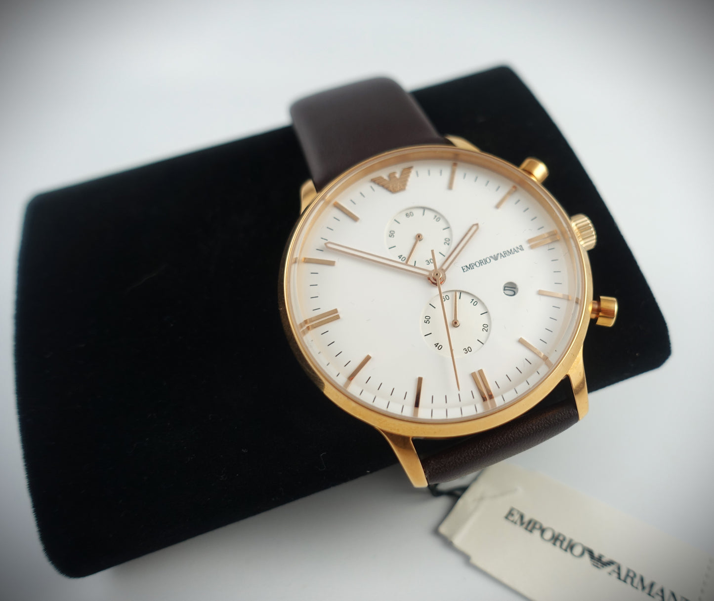 Emporio Armani Quarz Uhr 43mm Roségold Leder Ref. AR1936