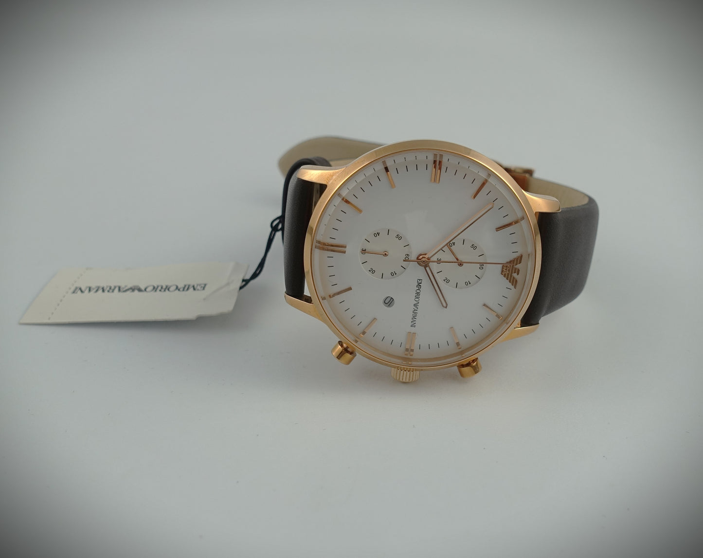 Emporio Armani Quarz Uhr 43mm Roségold Leder Ref. AR1936