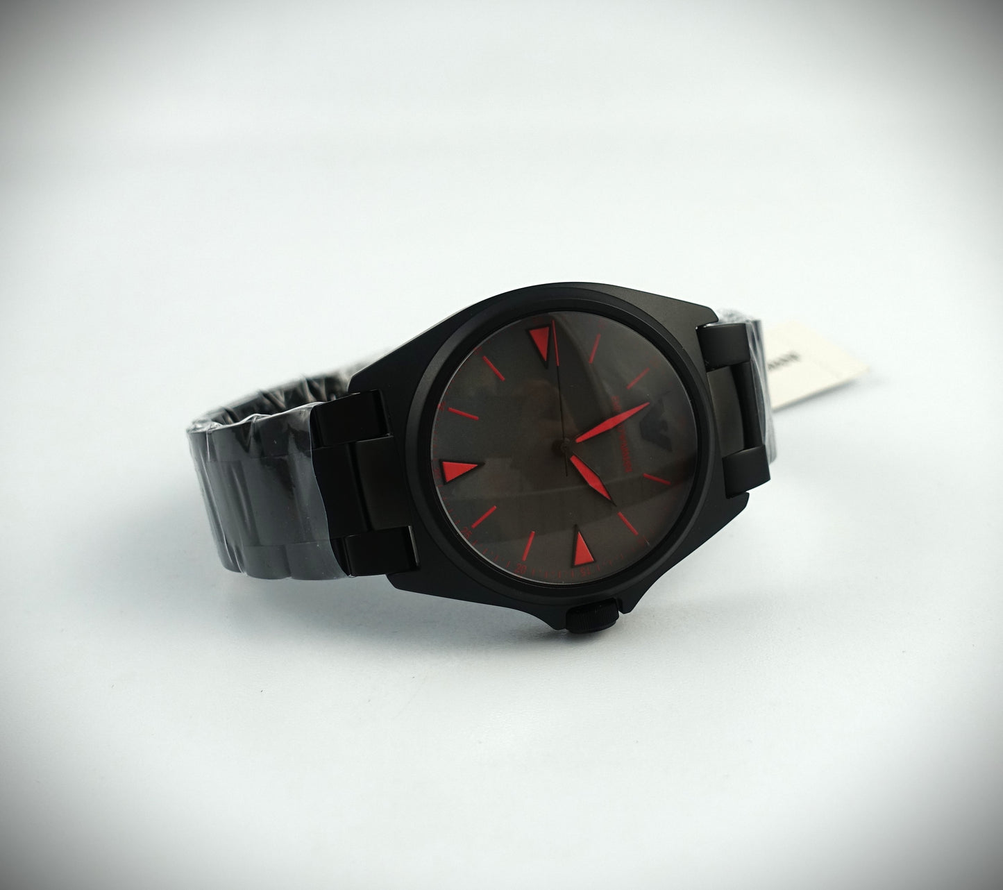 Emporio Armani Quarz Uhr 40mm Edelstahl mattiert Schwarz Grau Rot Ref. AR11393