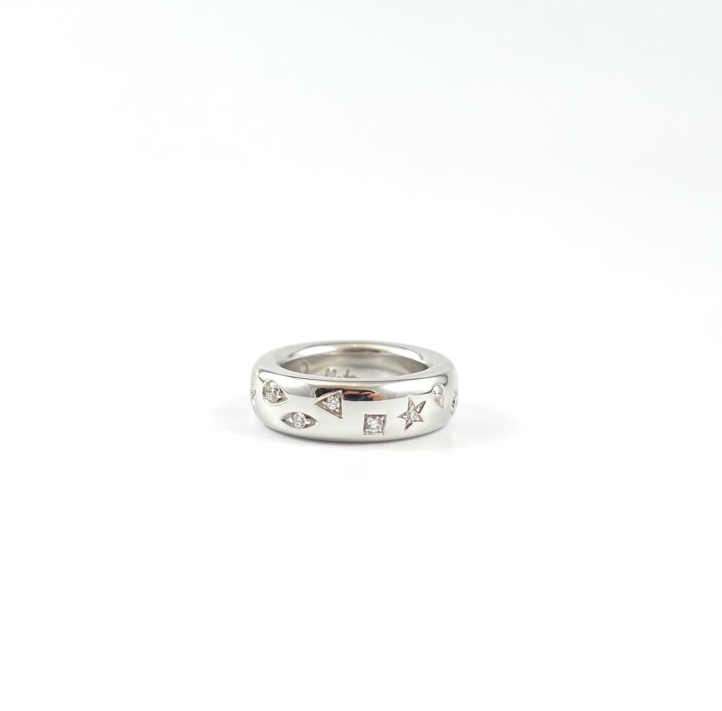 Pomellato Iconica Ring 750 Weißgold 17 Diamanten 0,5ct RG 55 PA9106EO2WHRDB000