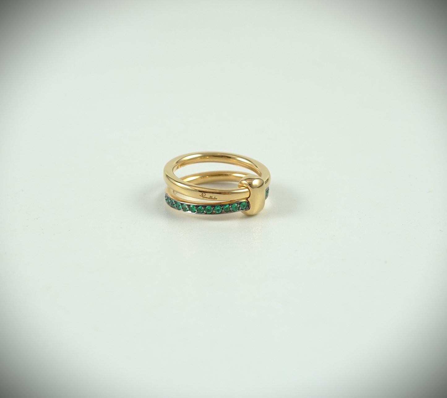Pomellato Together Ring 750 Roségold Smaragde 0,4ct RG 54 Ref.PAC0100O7BKRSM000