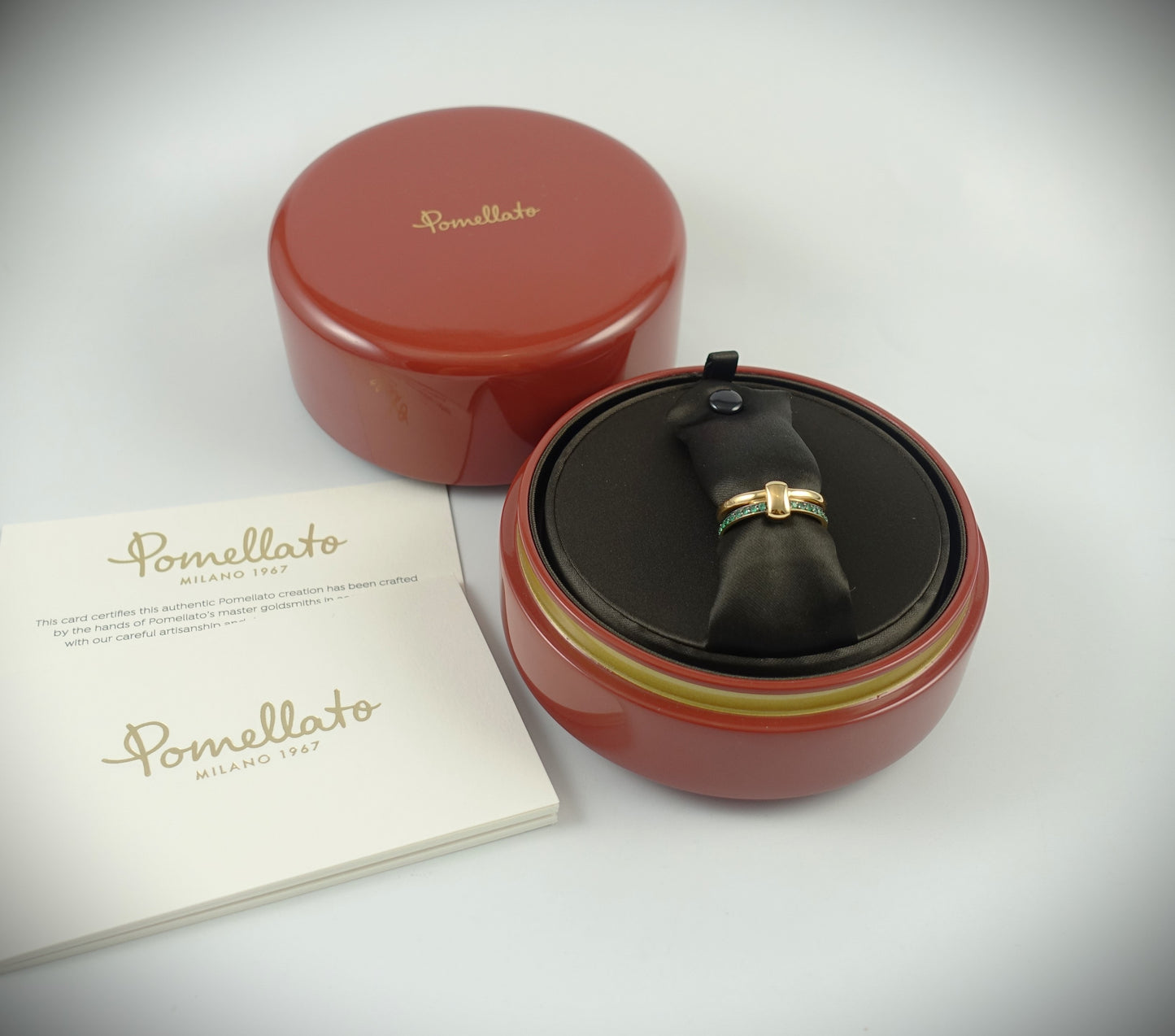 Pomellato Together Ring 750 Roségold Smaragde 0,4ct RG 54 Ref.PAC0100O7BKRSM000