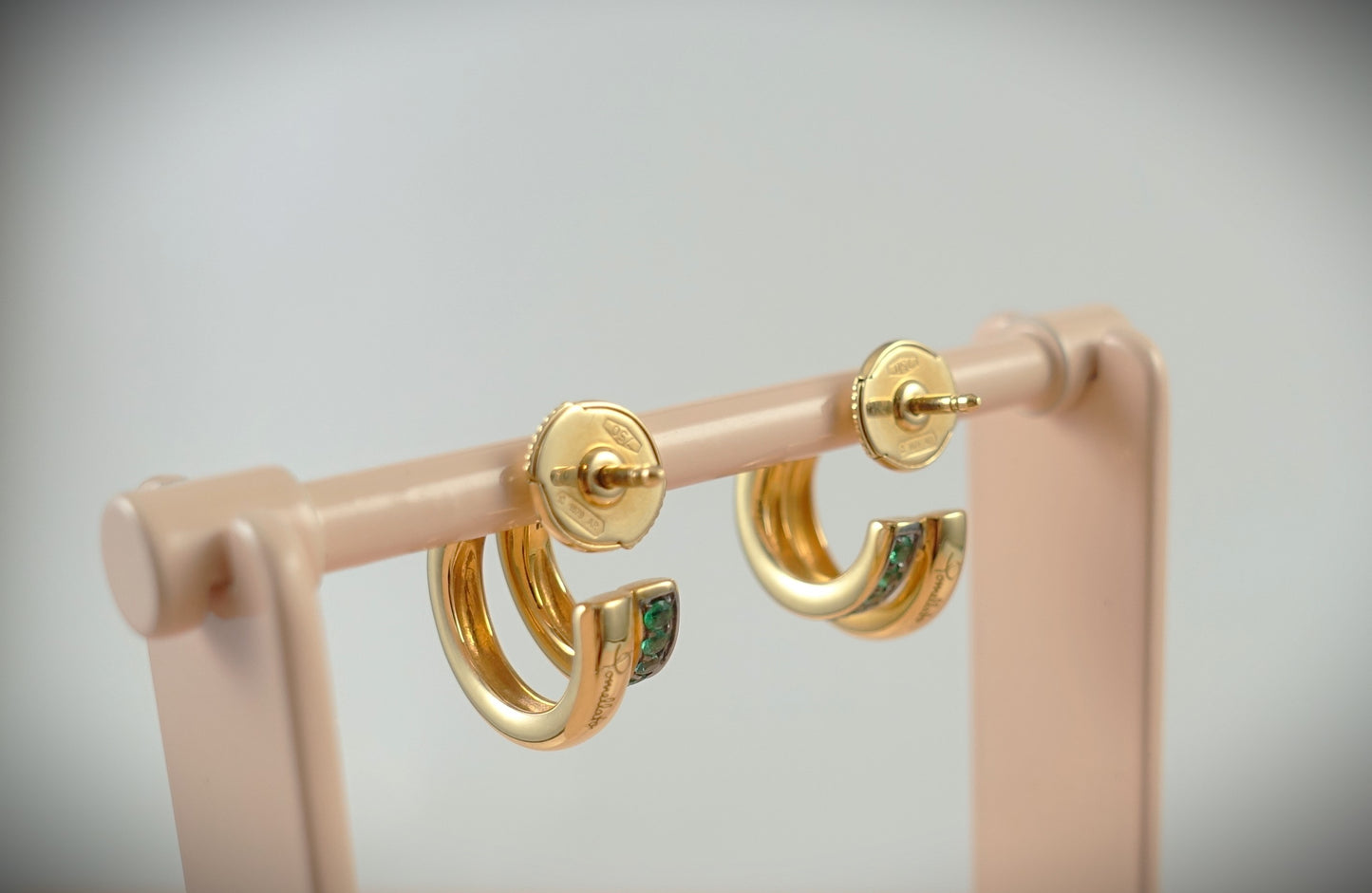 Pomellato Together Ohrringe 750 Roségold Smaragde 0,3ct Ref. POB8111O7BKRSM000