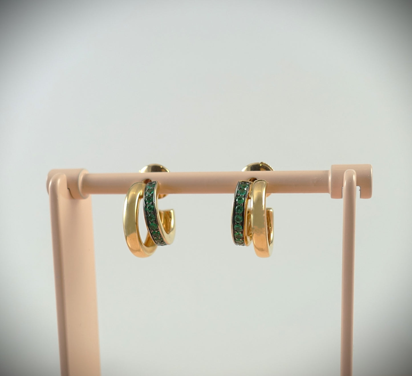 Pomellato Together Ohrringe 750 Roségold Smaragde 0,3ct Ref. POB8111O7BKRSM000