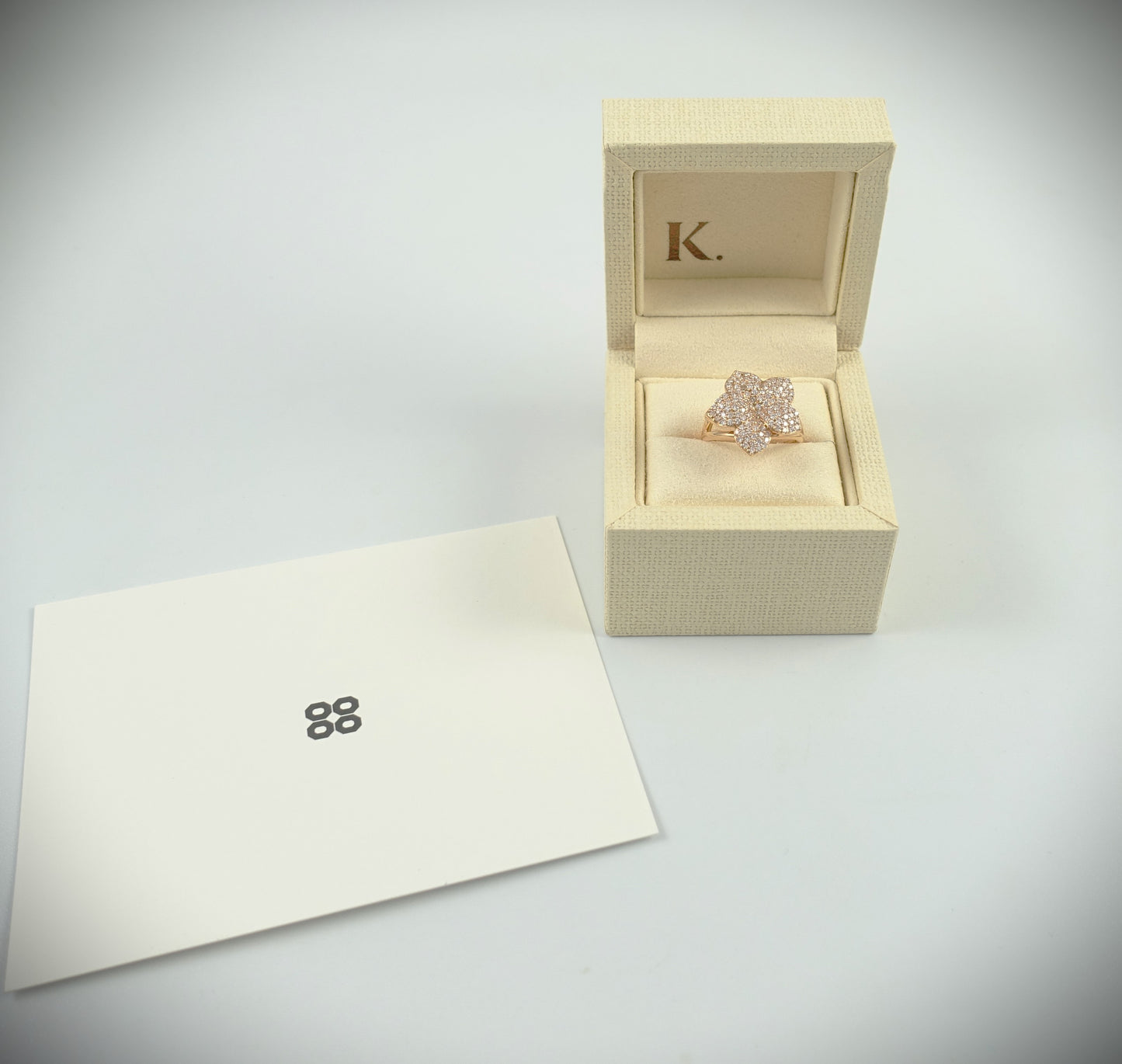 Korloff Ring Blüte 750 Roségold Brillanten 0,829 ct RG 52,5/53 Ref. JASBGKO16PG