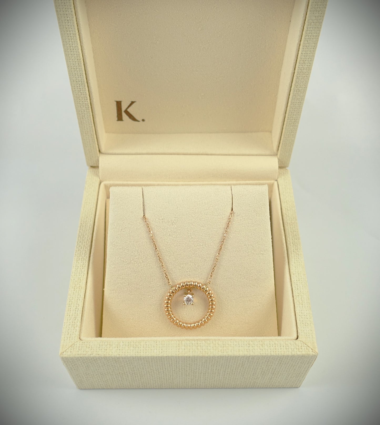 Korloff Kette 750 Roségold Brillant 0,25ct 46cm 6,88g Ref. RZPDPG/0-25