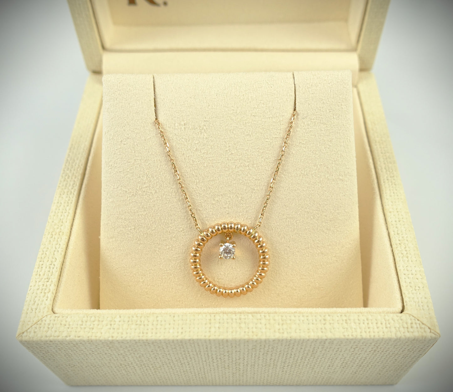 Korloff Kette 750 Roségold Brillant 0,25ct 46cm 6,88g Ref. RZPDPG/0-25