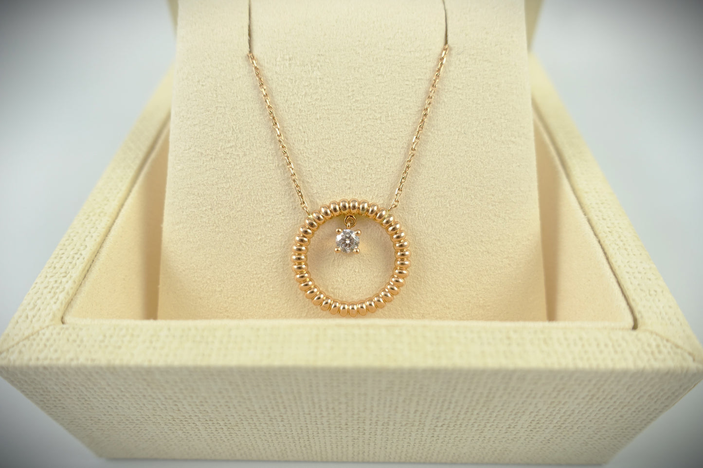 Korloff Kette 750 Roségold Brillant 0,25ct 46cm 6,88g Ref. RZPDPG/0-25