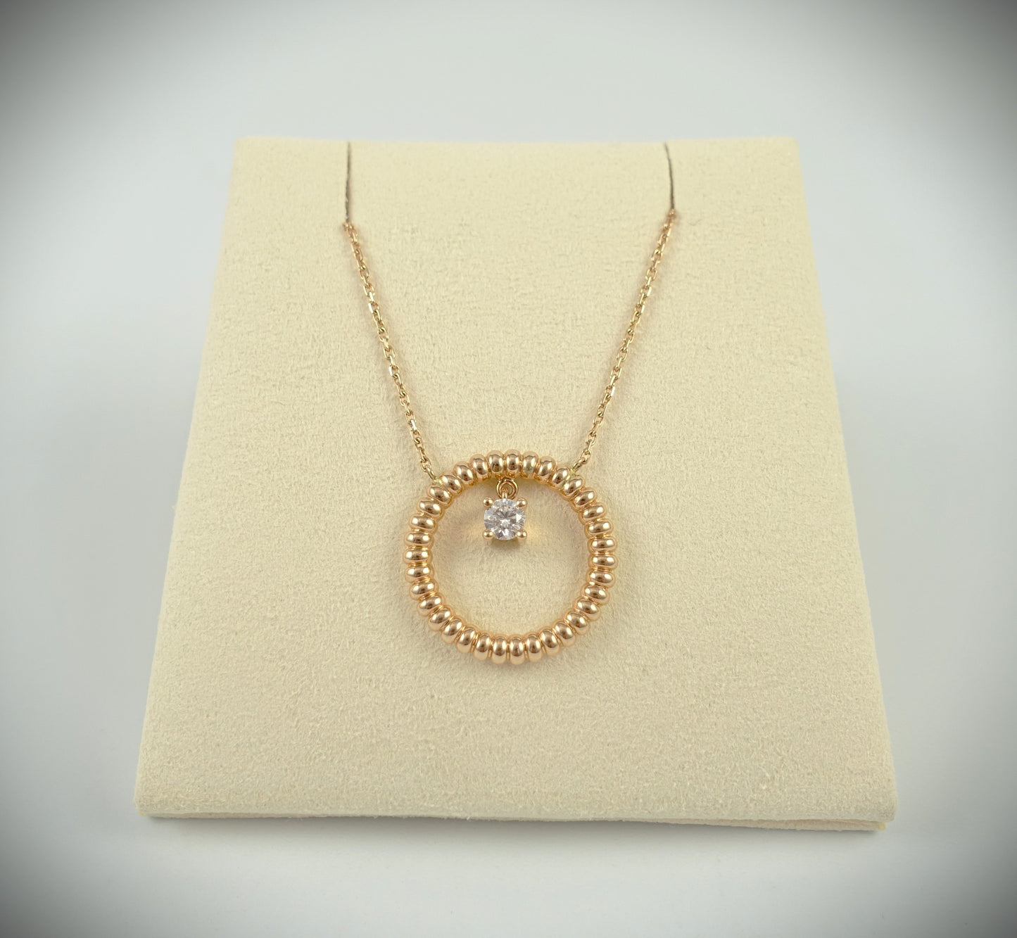 Korloff Kette 750 Roségold Brillant 0,25ct 46cm 6,88g Ref. RZPDPG/0-25