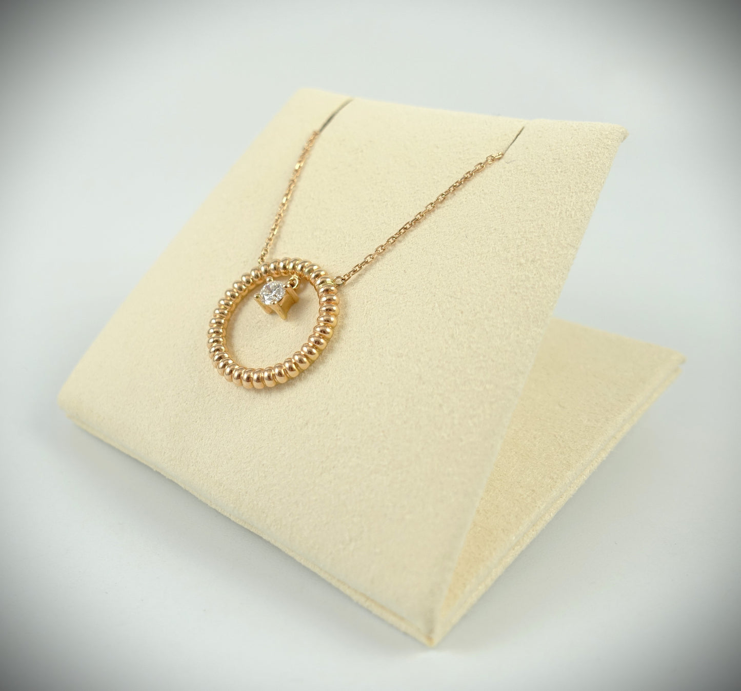 Korloff Kette 750 Roségold Brillant 0,25ct 46cm 6,88g Ref. RZPDPG/0-25