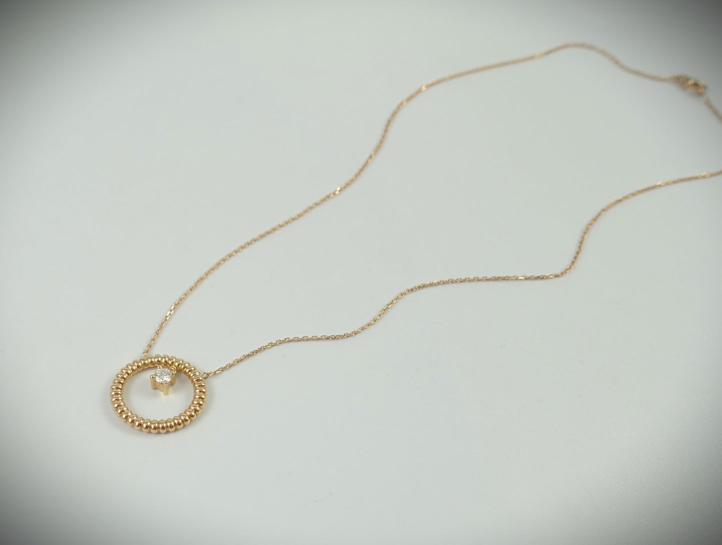 Korloff Kette 750 Roségold Brillant 0,25ct 46cm 6,88g Ref. RZPDPG/0-25