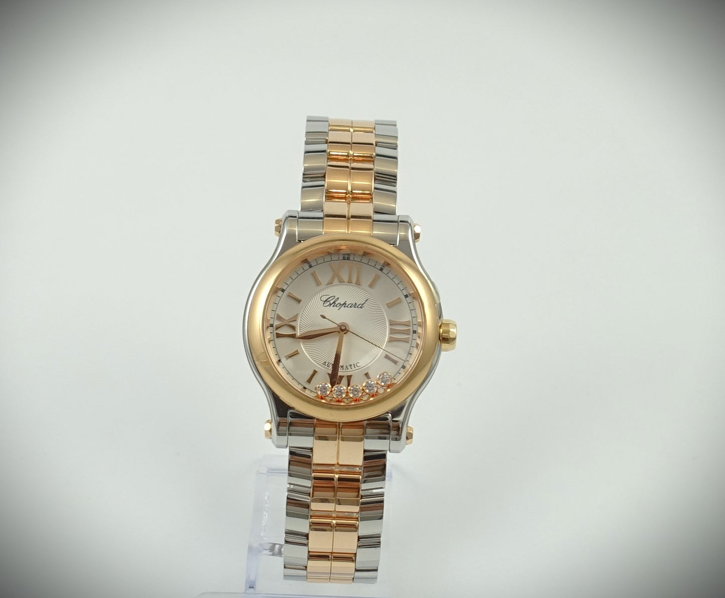 Chopard Happy Sport Automatik 30mm Roségold/Stahl Diamanten/Saphir 278573-6002