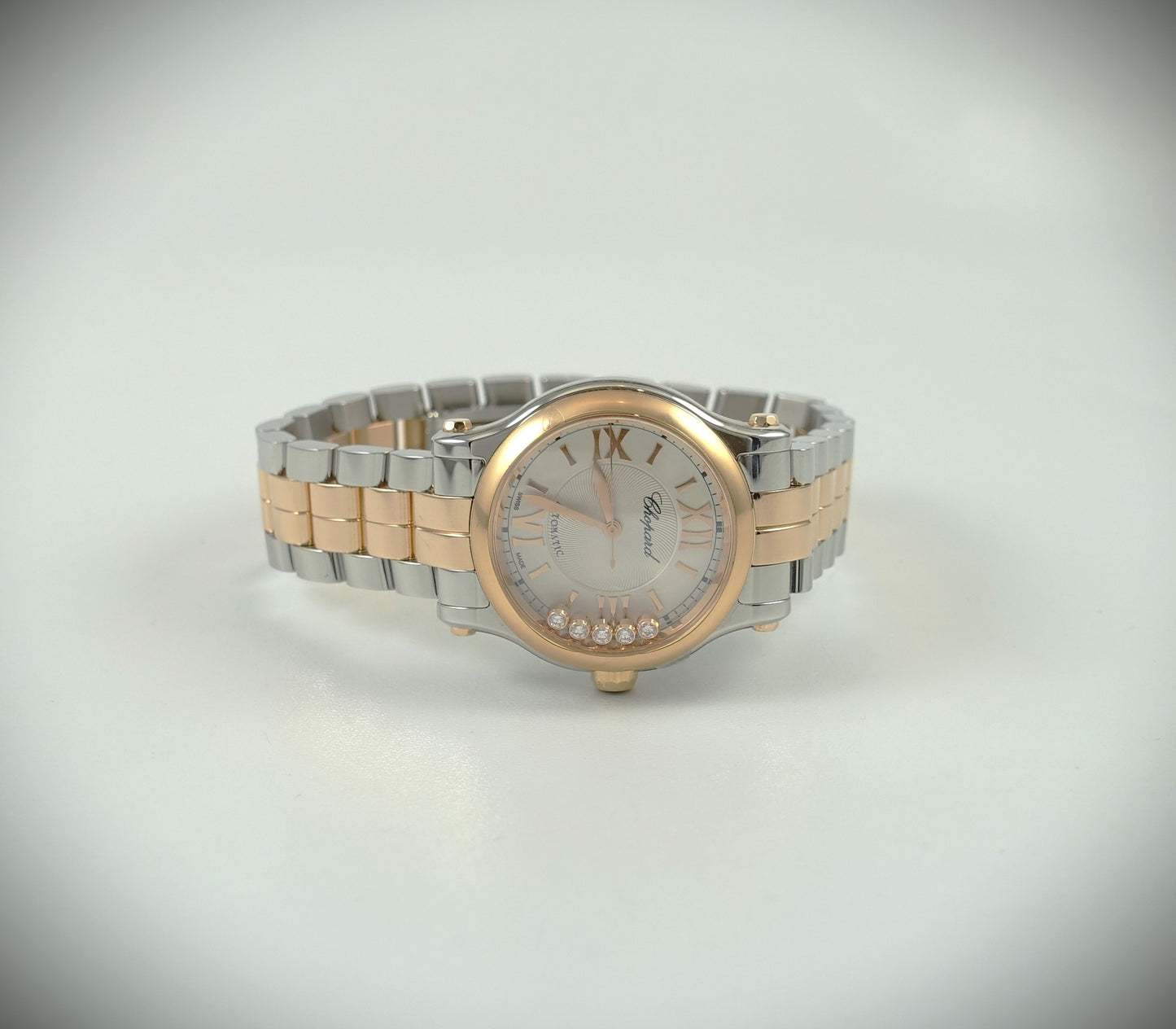 Chopard Happy Sport Automatik 30mm Roségold/Stahl Diamanten/Saphir 278573-6002