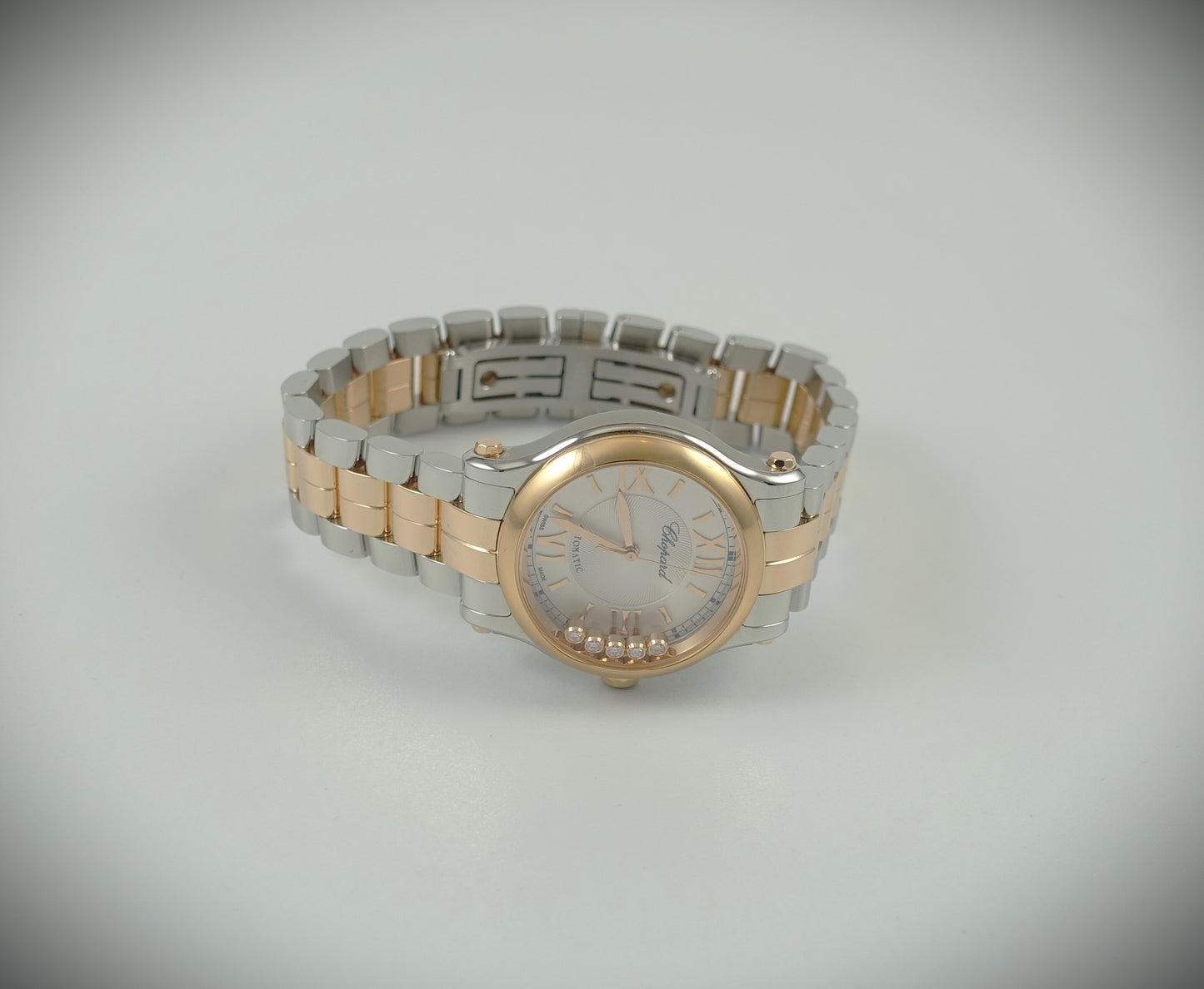 Chopard Happy Sport Automatik 30mm Roségold/Stahl Diamanten/Saphir 278573-6002