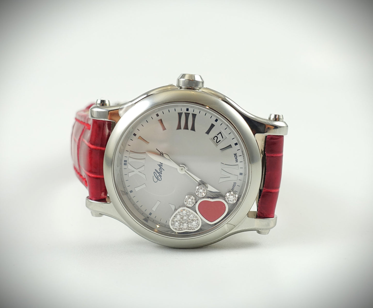 Chopard Happy Sport Quarz Uhr 36mm Edelstahl Diamanten/Saphir Ref. 278582-3005