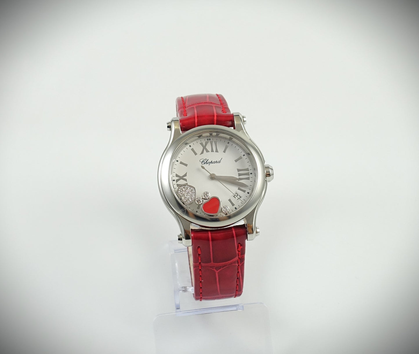 Chopard Happy Sport Quarz Uhr 36mm Edelstahl Diamanten/Saphir Ref. 278582-3005