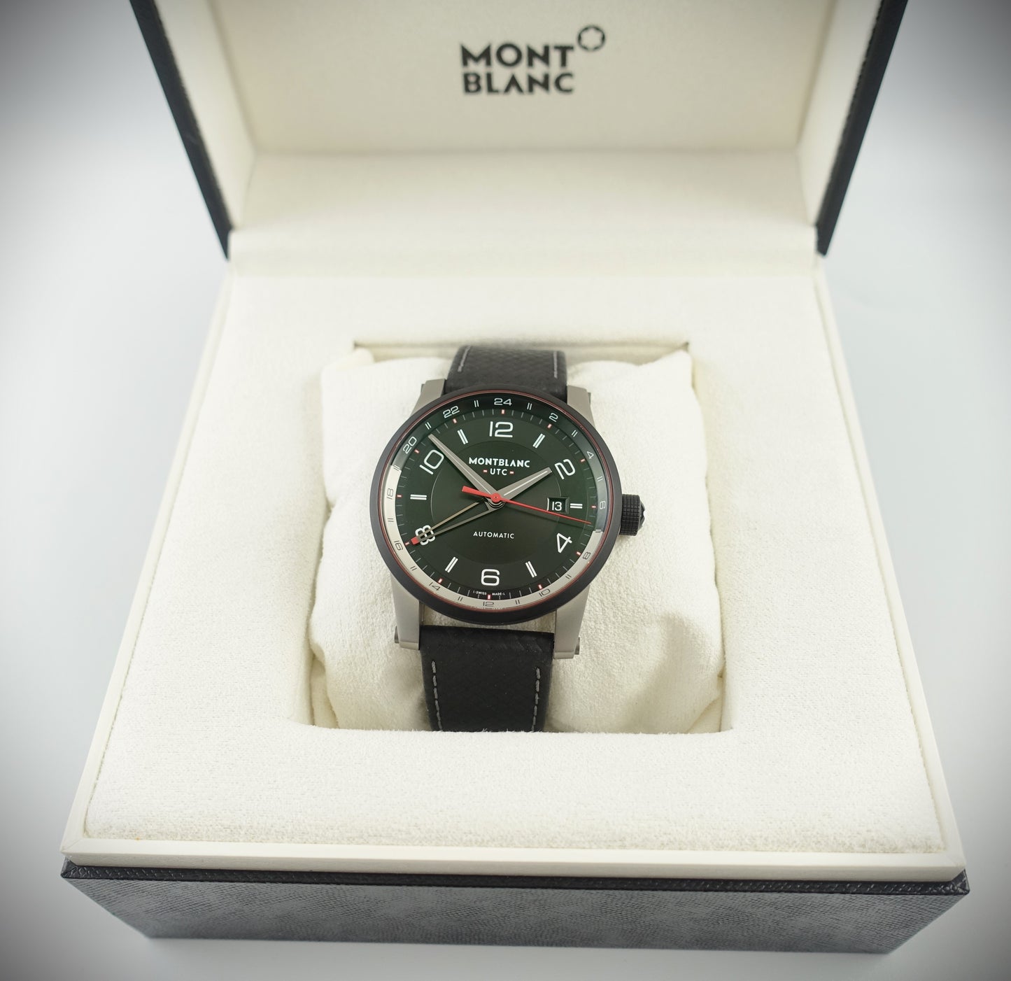 Montblanc Timewalker UTC Automatik schwarz Leder 42mm Ref. 115080