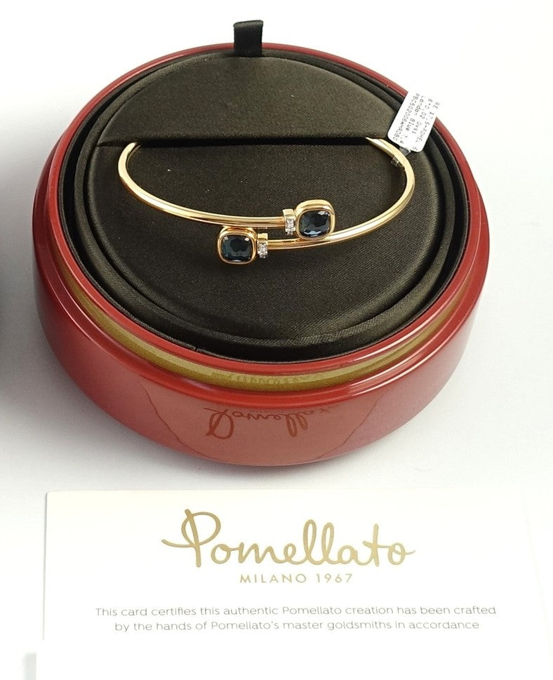 Pomellato Nudo Mini Armreif 750 Roségold London Blue Topas Ref. PBC5020-O6WHR-DB0TL