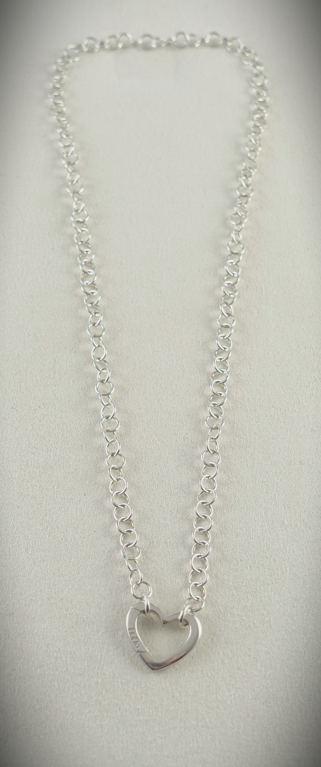 Dodo Kette 925 Silber 39cm Charm Herz Ref. DTCUT/A/G/K
