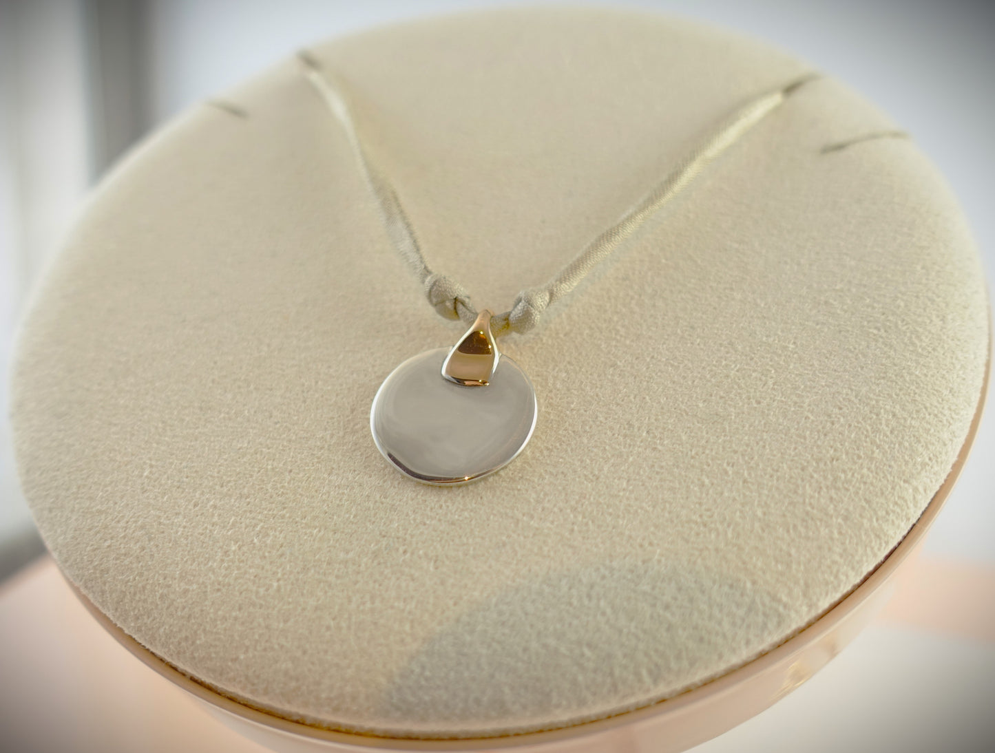 Dodo Kette 925 Silber 750 Rosévergoldet Seide Ref. DCC1012