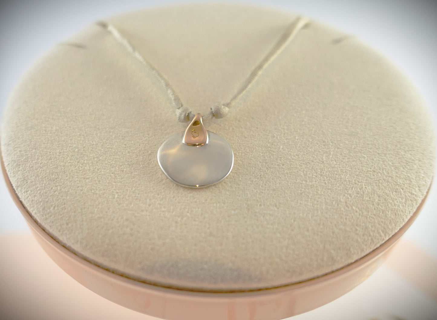 Dodo Kette 925 Silber 750 Rosévergoldet Seide Ref. DCC1012