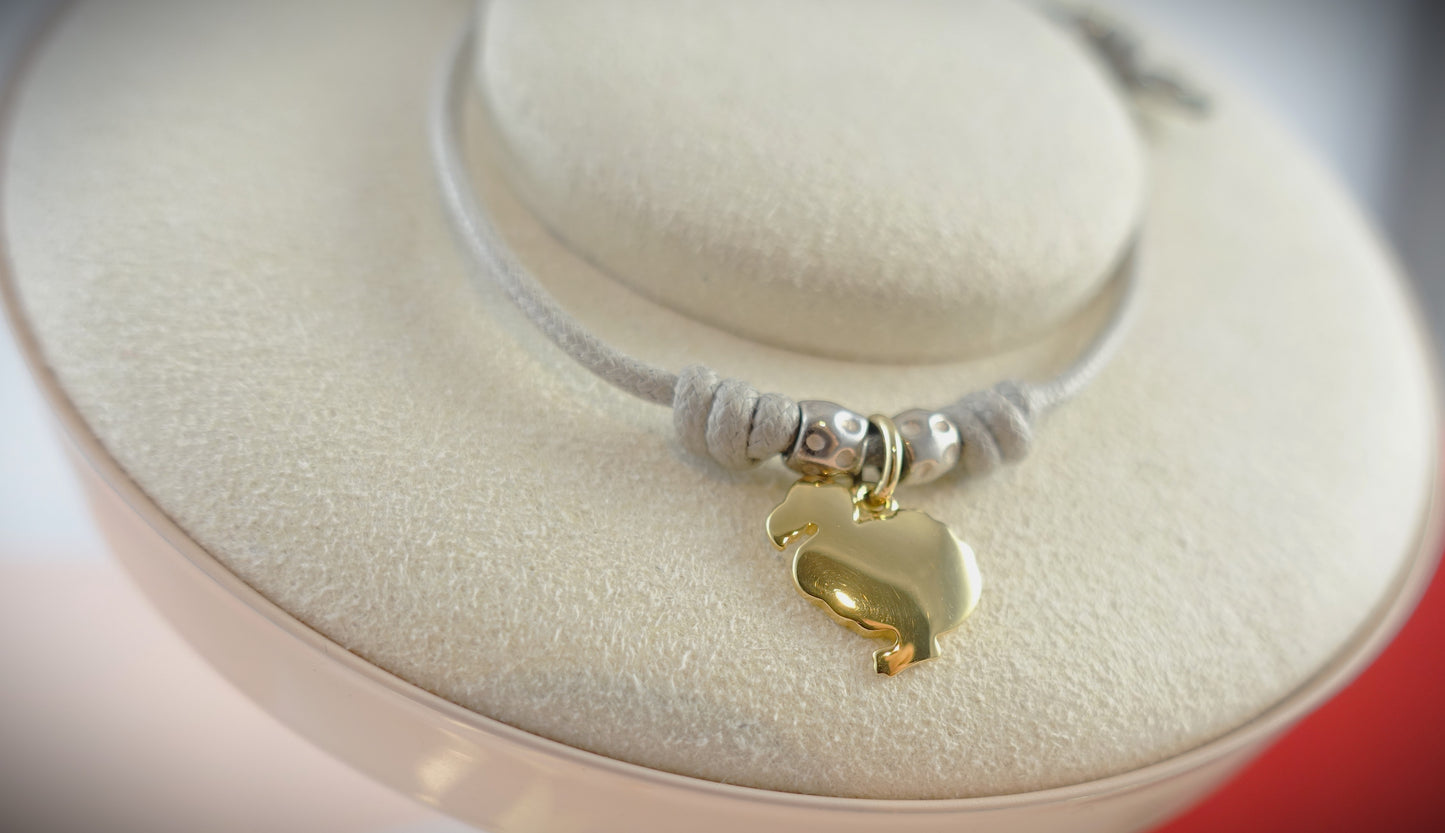 Dodo Kordel-Armband Charm Dodo 750 Gelbgold Ref. DMB9019
