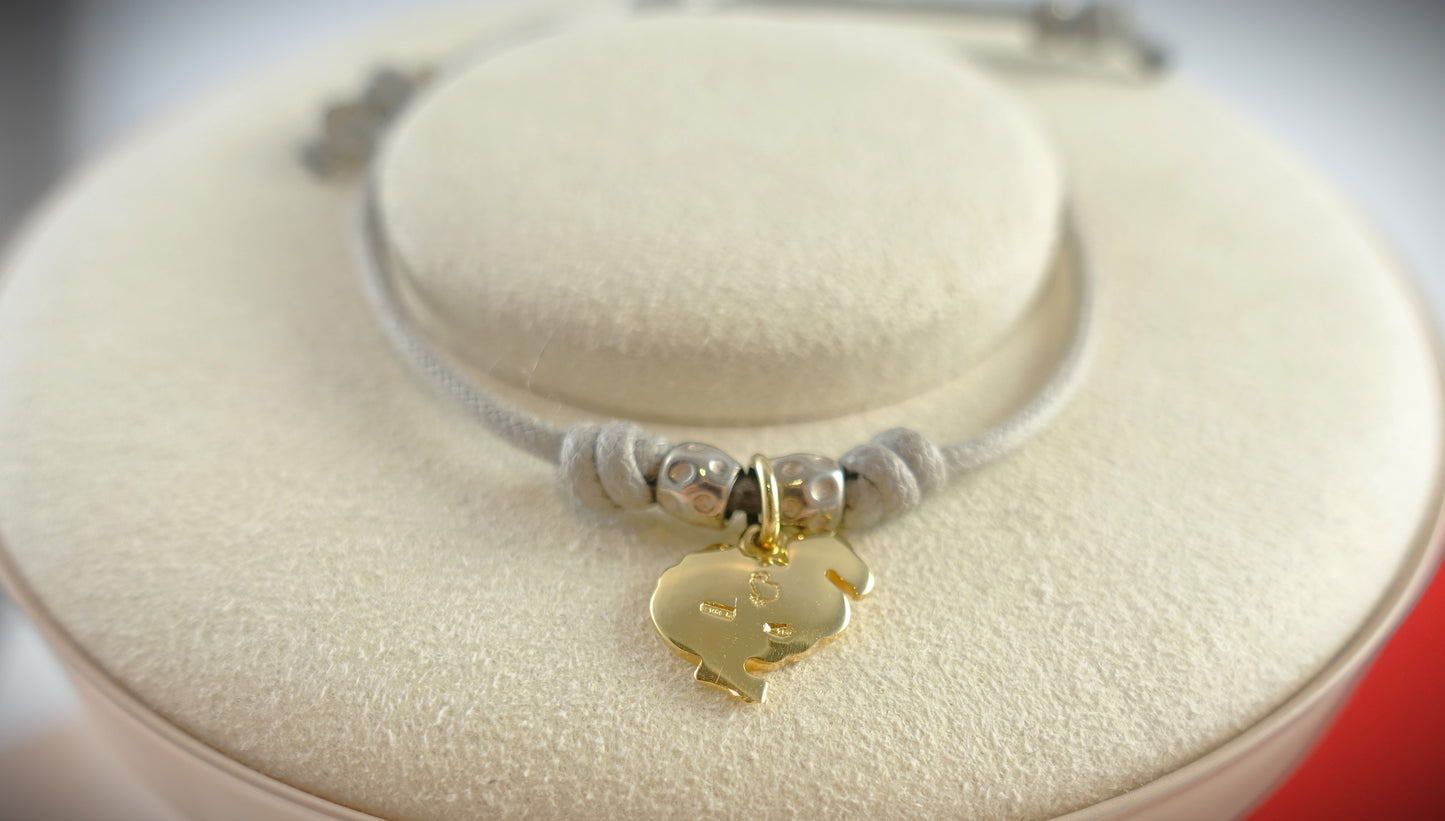 Dodo Kordel-Armband Charm Dodo 750 Gelbgold Ref. DMB9019