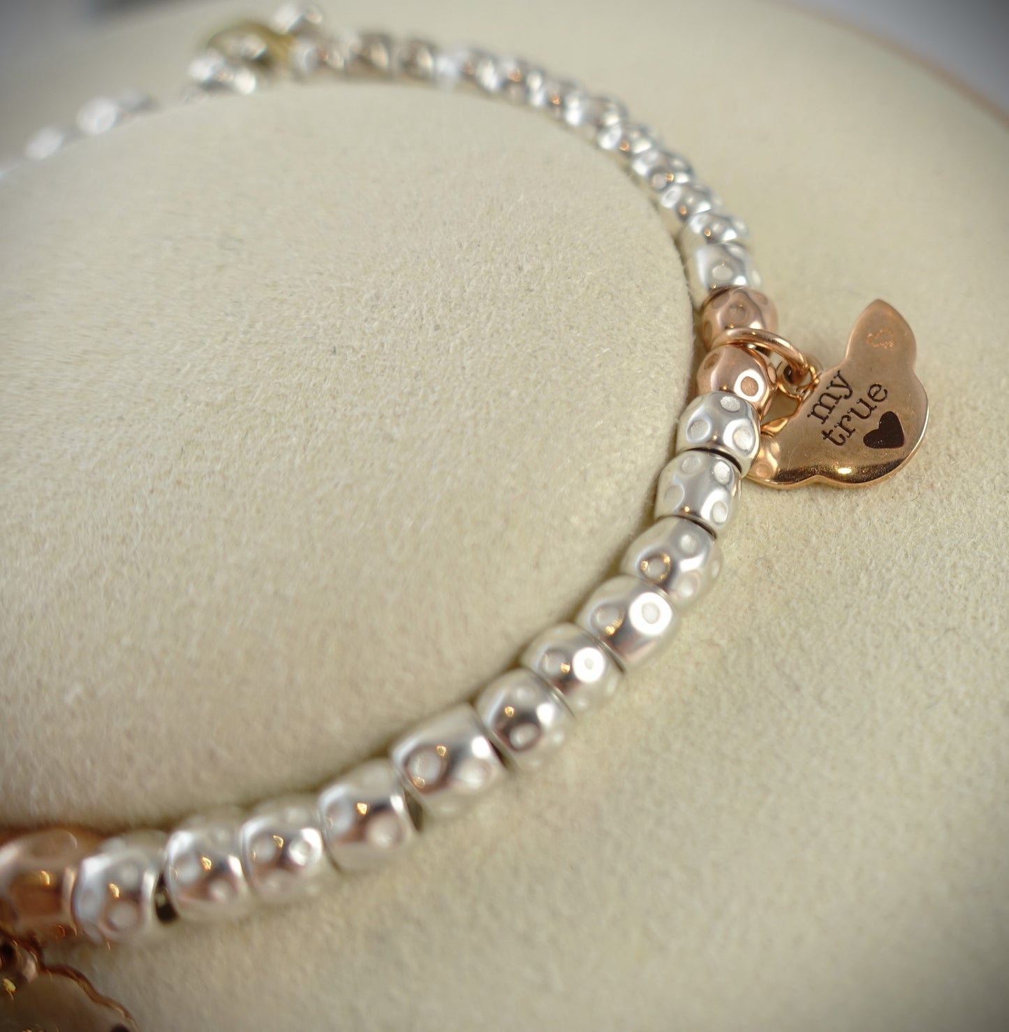 Dodo Armband Granelli 925 Sterling Silber + 375 Roségold Anhänger
