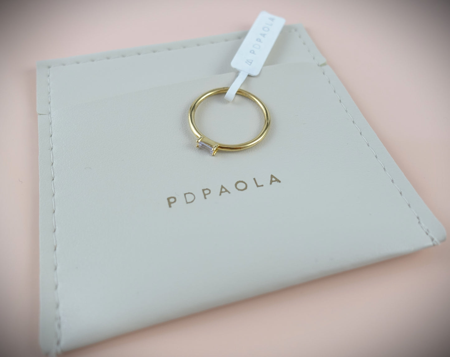 PD PAOLA Ring 925 Silber vergoldet Zirkonia RG 54 Ref. AN01-148-14