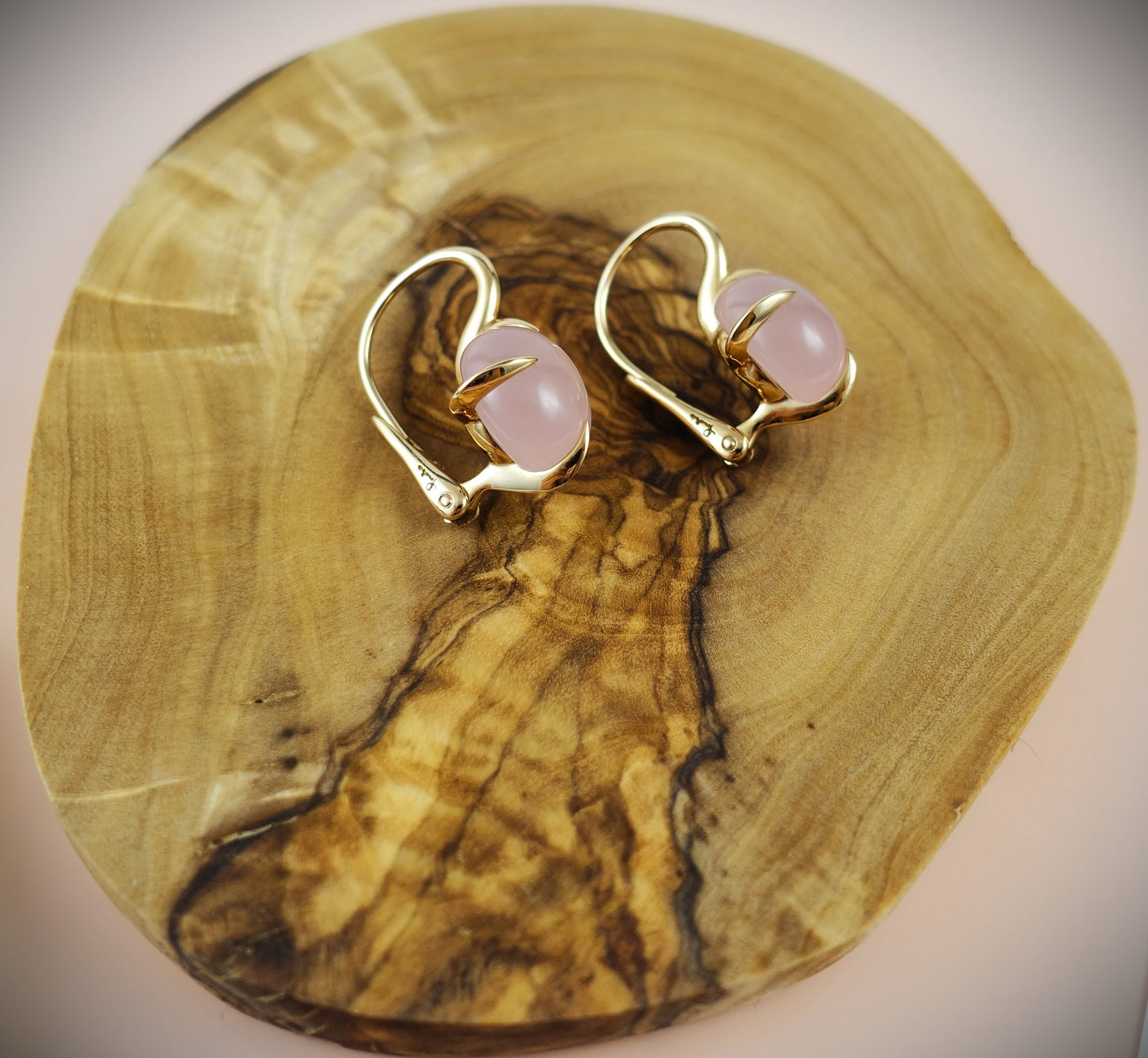 Pomellato Veleno Ohrringe Rosenquarz 750 Roségold Ref. O.B303/07/QR
