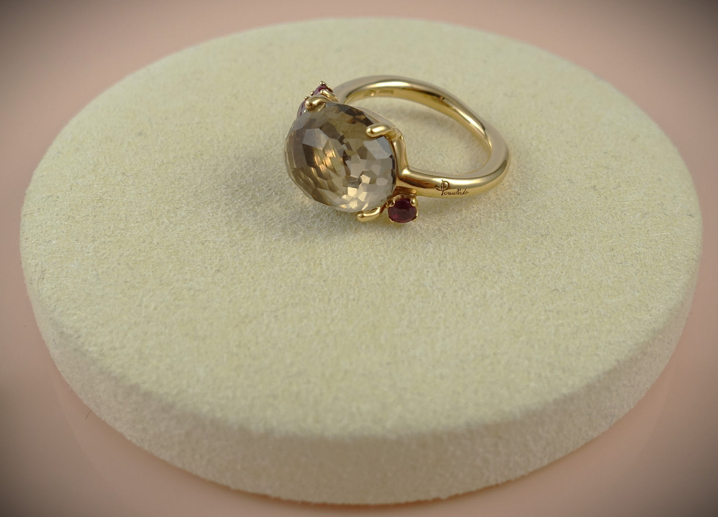 Pomellato Bahia Ring Rauchquarz Rubine 750 Roségold RG 54 Ref. A.B002PO7QFR