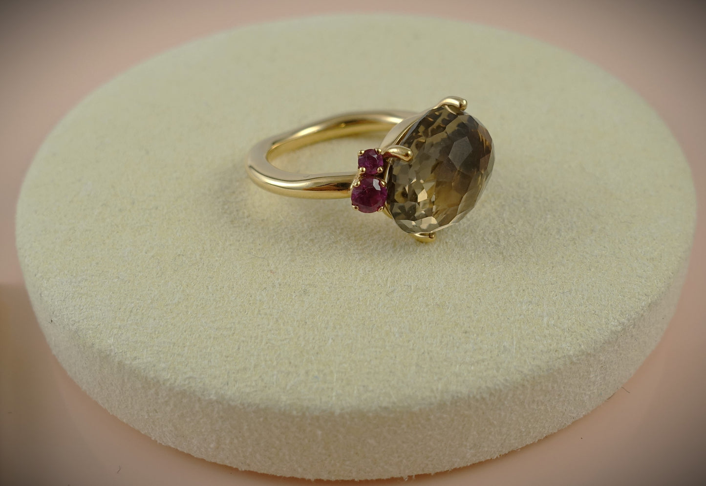 Pomellato Bahia Ring Rauchquarz Rubine 750 Roségold RG 54 Ref. A.B002PO7QFR
