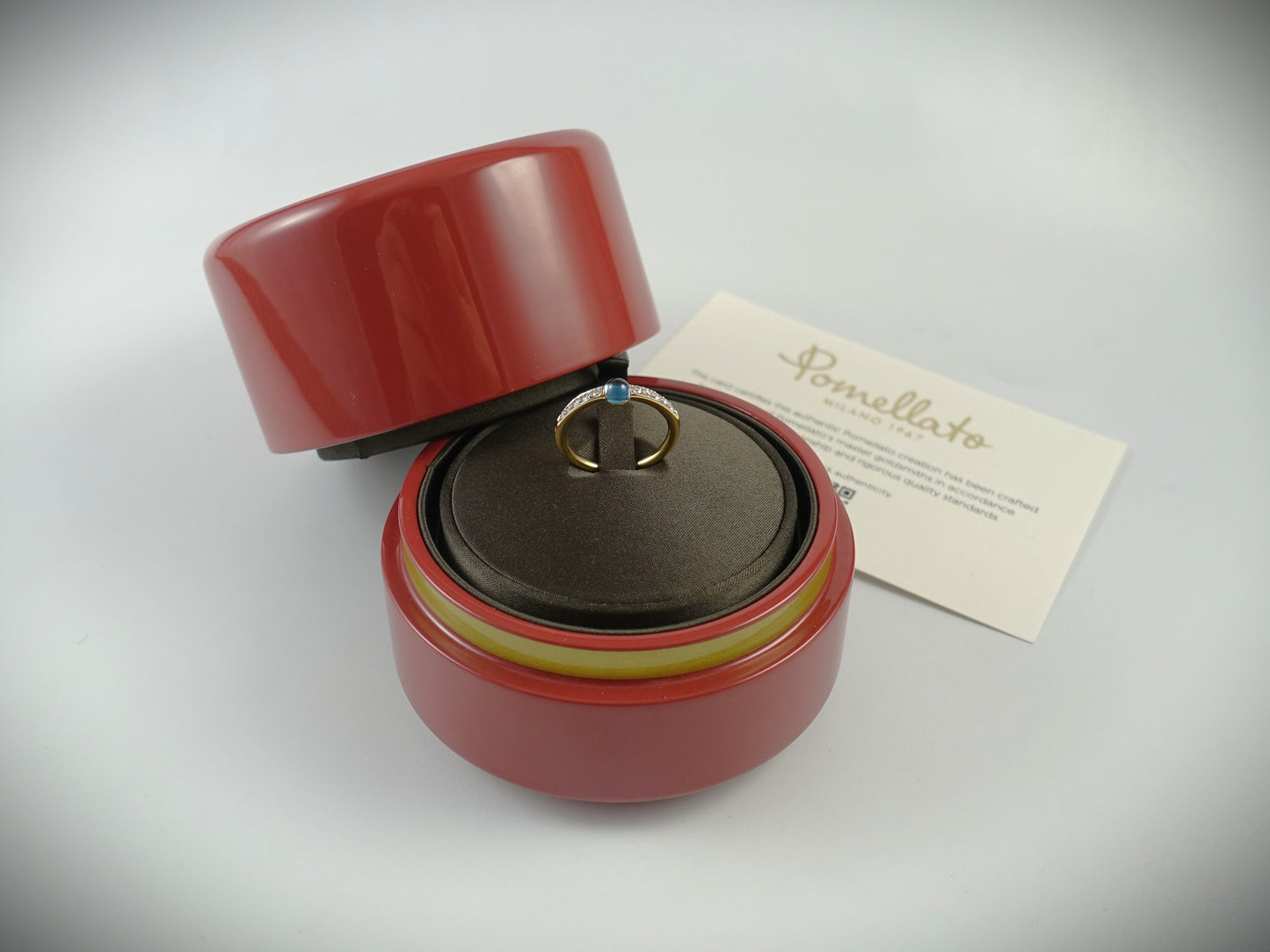 Pomellato Ring M´ama non M´ama 750 Roségold blauer Topas Ref.PAB7031O7000DB0OY