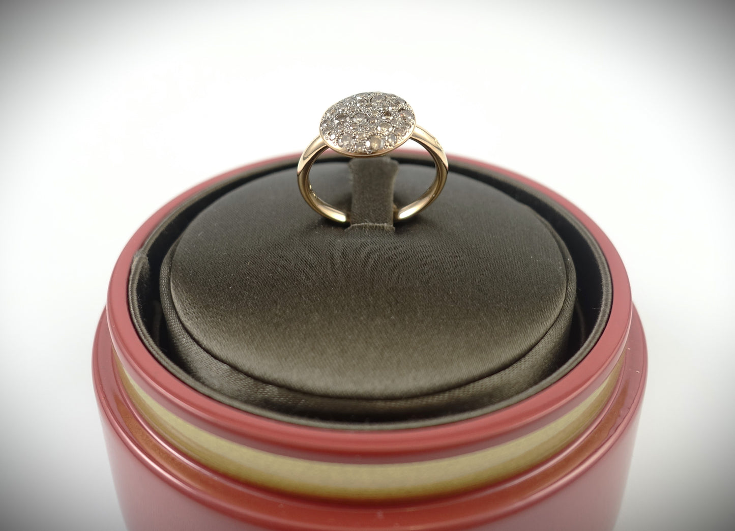 Pomellato Sabbia Ring 750 Roségold braune Diamanten 0,68ct Ref. AB204/07/BR-58
