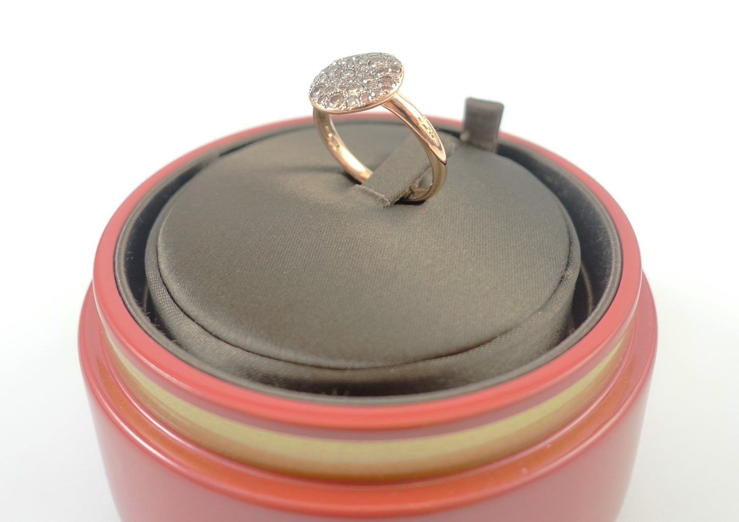 Pomellato Sabbia Ring 750 Roségold braune Diamanten 0,68ct Ref. AB204/07/BR-58