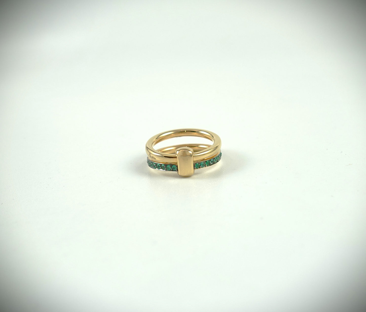 Pomellato Together Ring 750 Roségold Smaragde 0,4ct RG 54 Ref.PAC0100O7BKRSM000