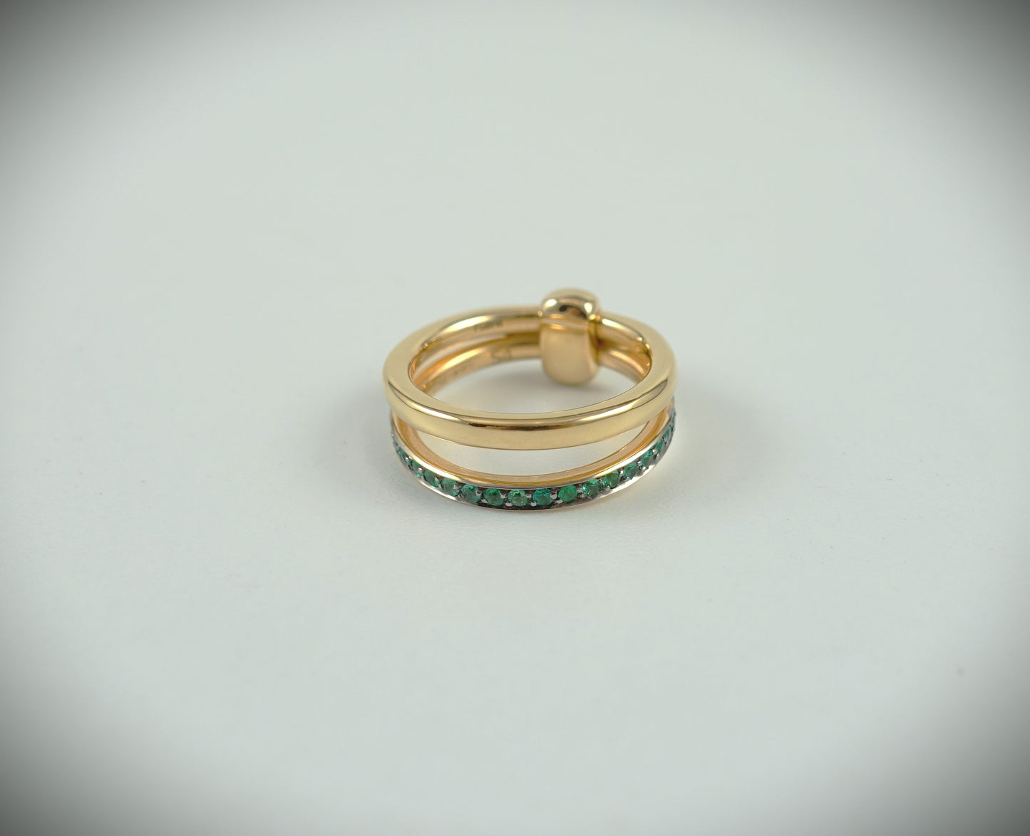 Pomellato Together Ring 750 Roségold Smaragde 0,4ct RG 54 Ref.PAC0100O7BKRSM000