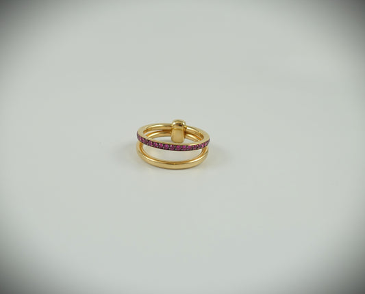 Pomellato Together Ring 750 Roségold Rubine 0,5ct RG 56 Ref. PAC0100O7BRKRU000